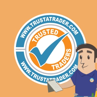 image of the trustatrader logo with text written over the top "Ants Locksmithing is a trusted trader"